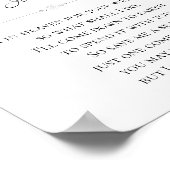 Grootvader van Bride Memorial Save a Seat Wedding Poster (Hoek)