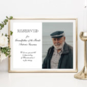 Grootvader van Bride Photo Memorial Seat Wedding Poster