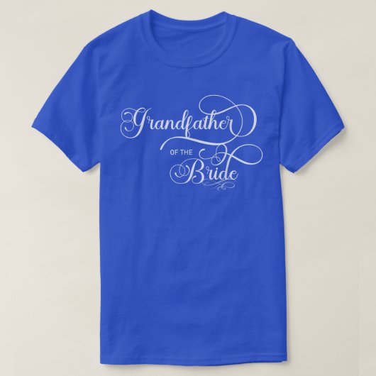 Grootvader van de bruid (bruiloft) t-shirt (Design voorkant)