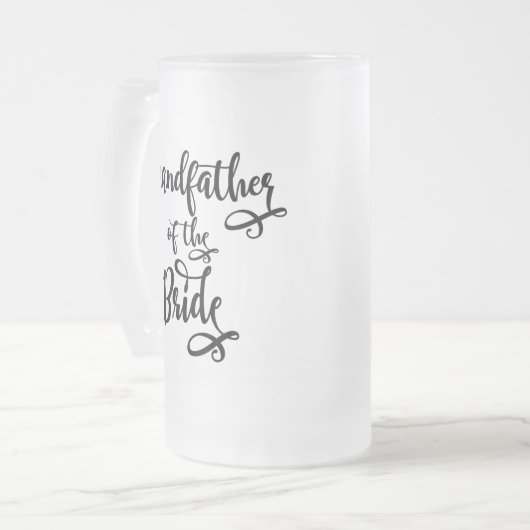Grootvader van de bruid matglas bierpul (Voorkant links)