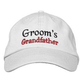 GROOTVADER van de BRUIDEGOM Custom Name WHITE A07C Geborduurde Pet
