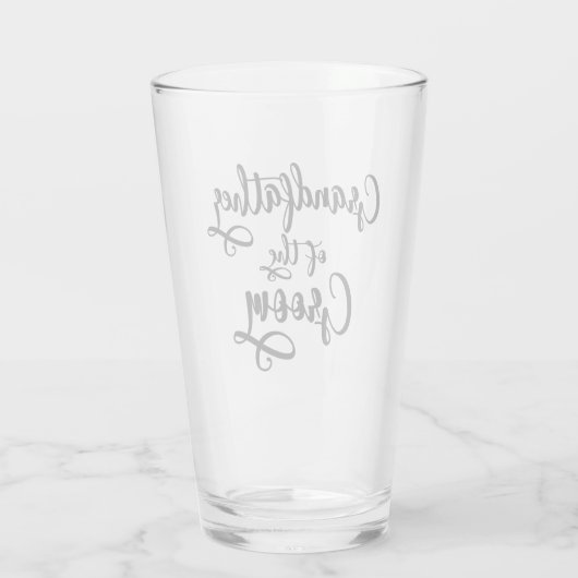 Grootvader van de bruidegom glas (Achterkant)