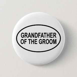 Grootvader van de Groom Wedding Oval Ronde Button 5,7 Cm