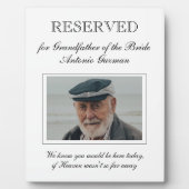 Grootvader van de herdenking van de bride gereserv fotoplaat (Voorkant)