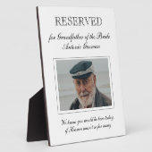 Grootvader van de herdenking van de bride gereserv fotoplaat (Zijkant)