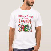 Grootvader van de neef Crew Christmas Doodle T-shirt (Voorkant)