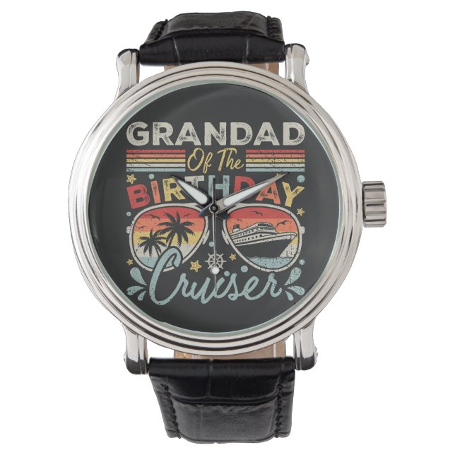 Grootvader van de verjaardagscruiser vakantie Vint Horloge (Voorkant)