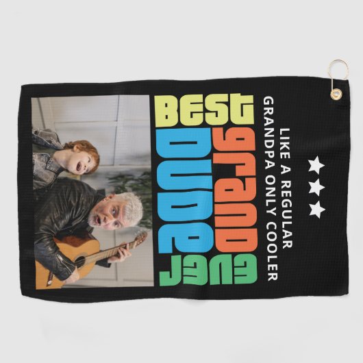 Grootvader van Grand Man Foto Golfhanddoek (Horizontaal)