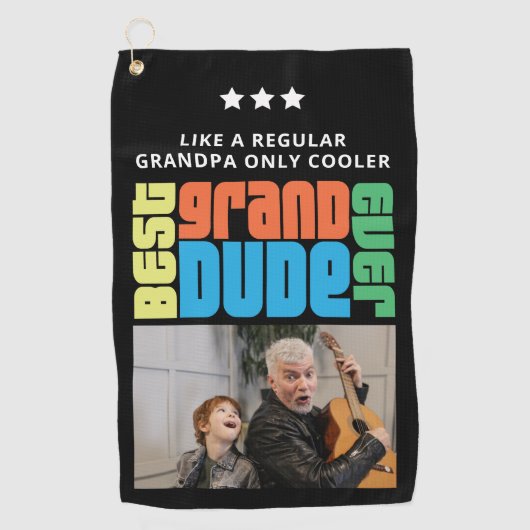 Grootvader van Grand Man Foto Golfhanddoek (Voorkant)