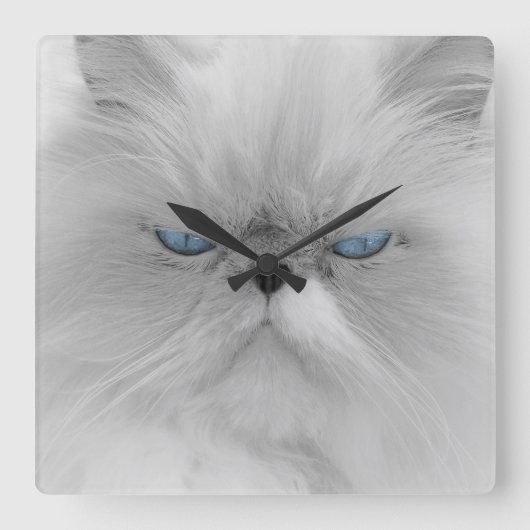 Grootvader van het aambeeld Grumpy Cat Vierkante Klok (Voorkant)