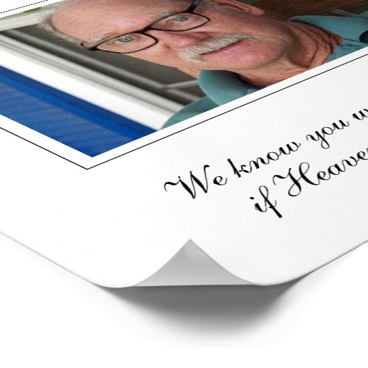 Grootvader van het Groom Memorial Photo Wedding Poster (Hoek)