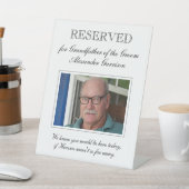 Grootvader van het Groom Memorial Photo Wedding Reclamebord Met Voetstuk (Insitu)