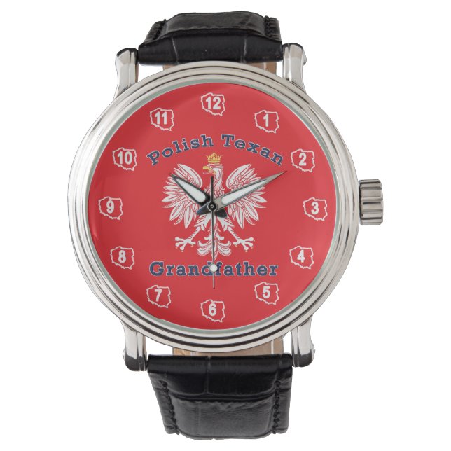 Grootvader van Poolse Texan Eagle Horloge (Voorkant)
