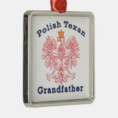 Grootvader van Poolse Texan Eagle Metalen Ornament (Rechts)