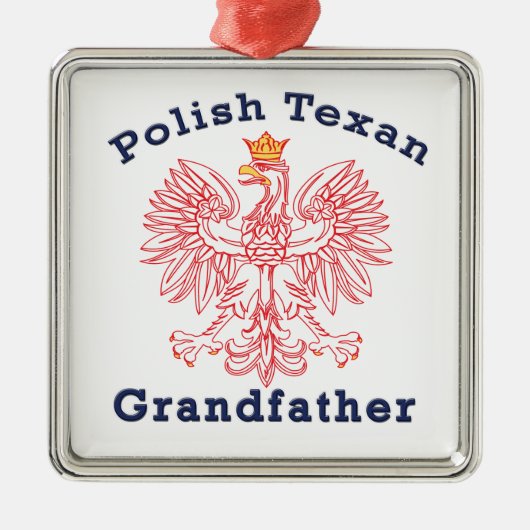 Grootvader van Poolse Texan Eagle Metalen Ornament (Voorkant)