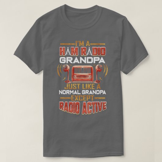 Grootvader van Radio opa Amateur T-shirt (Design voorkant)
