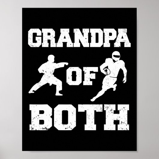 Grootvader van zowel grappige voetball als karate poster (Voorkant)