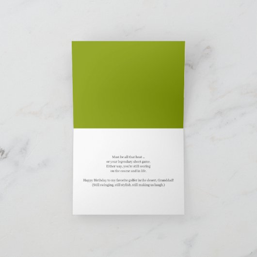 Grootvader, Verjaardag Desert Golf Course Waterver Kaart (Binnen)