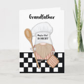 Grootvader Verjaardag Whimsical Gnome Chef Cooking Kaart (Voorkant)