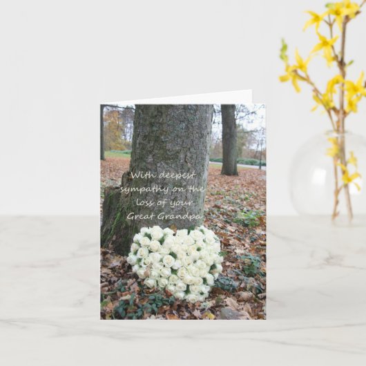 Grootvader verliest Roos sympathie Kaart (Gele Bloem)