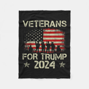 Grootvader veteranen voor Trump 2024, Amerikaanse Fleece Deken