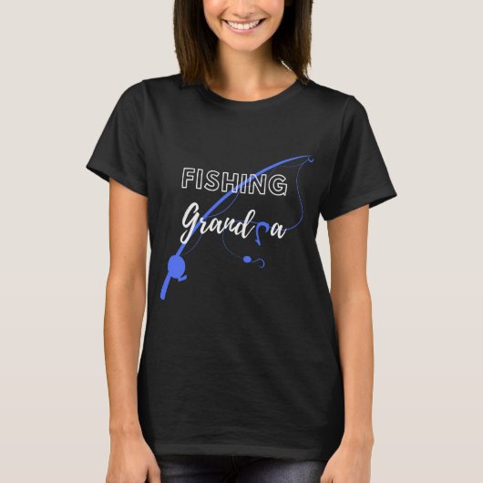 Grootvader vissen Witte Lettertype T-shirt (Voorkant)
