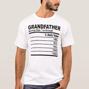Grootvader Voeding Feiten Aangepast personaliseren T-shirt