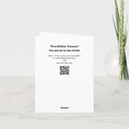 Grootvader voor Vaderdag Kaart (Achterkant)