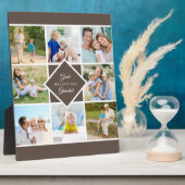 Grootvader We houden van je 8 Foto Collage Brown Fotoplaat (Zijkant)