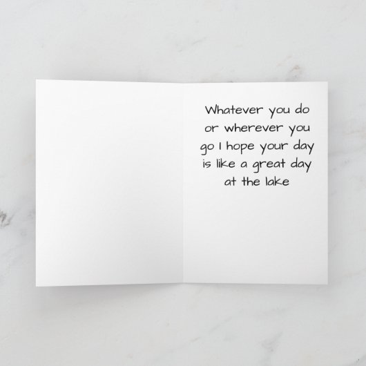 GROOTVADER WORDT "EEN DAG BIJ DE LAKE KAART" GEWEN KAART (Binnen)