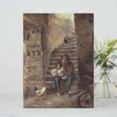 Grootvader zorgt voor zijn kleinzoon kaart (Staand voorkant)