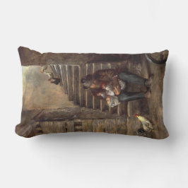 Grootvader zorgt voor zijn kleinzoon kussen