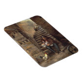 Grootvader zorgt voor zijn kleinzoon magneet (Rechterzijde)