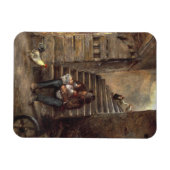 Grootvader zorgt voor zijn kleinzoon magneet (Horizontaal)