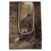 Grootvader zorgt voor zijn kleinzoon medium cadeauzakje (Achterkant)