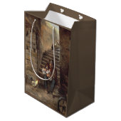 Grootvader zorgt voor zijn kleinzoon medium cadeauzakje (Achterkant Gekanteld)