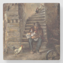 Grootvader zorgt voor zijn kleinzoon