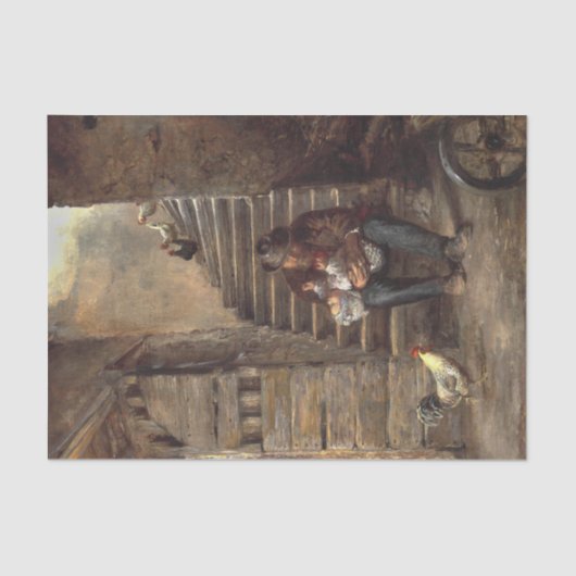 Grootvader zorgt voor zijn kleinzoon tissuepapier (Voorkant)