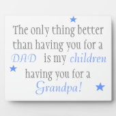 Grootvaders cadeau fotoplaat (Voorkant)
