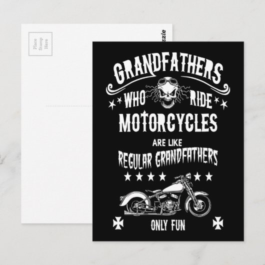 Grootvaders die rijden briefkaart (Voorkant / Achterkant)