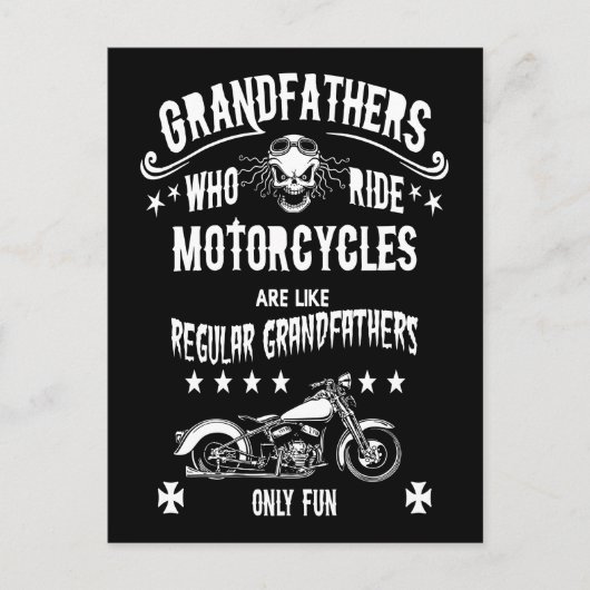 Grootvaders die rijden briefkaart (Voorkant)