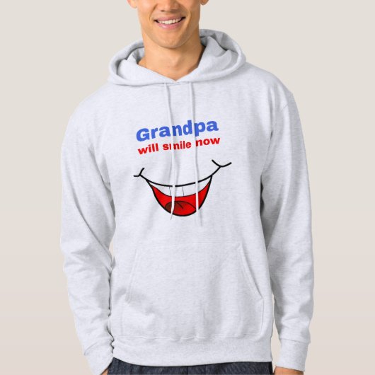 Grootvaders grote, grappige glimlach - Opa Hoodie (Voorkant)