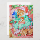 Grootvaders kerstWenskaart Feestdagenkaart (Voorkant / Achterkant)