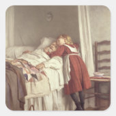 Grootvaders kleine zuster vierkante sticker (Voorkant)