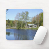Grootvader's Rustieke Cabin Water Scene Muismat (Met muis)
