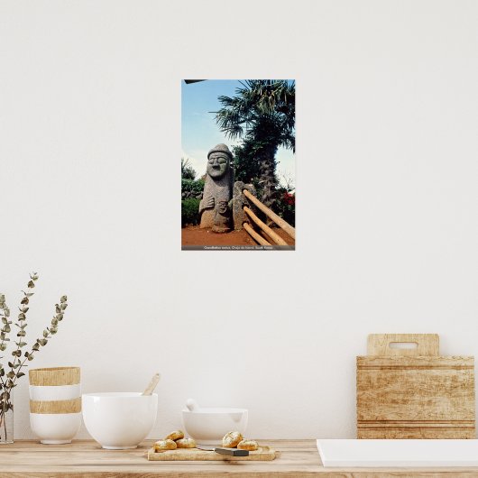 Grootvaders standbeeld, Cheju-do Island, Zuid-Kore Poster (Keuken)