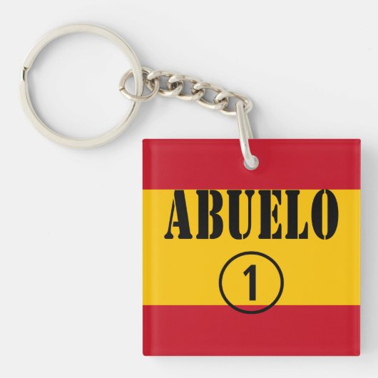 Grootvaders van Spanje: Abuelo Numero Uno Sleutelhanger (Voorkant)