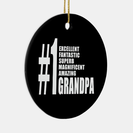 Grootvaders verjaardag : Nummer één opa Keramisch Ornament (Rechts)