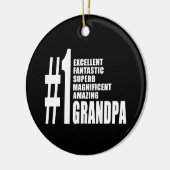 Grootvaders verjaardag : Nummer één opa Keramisch Ornament (Links)