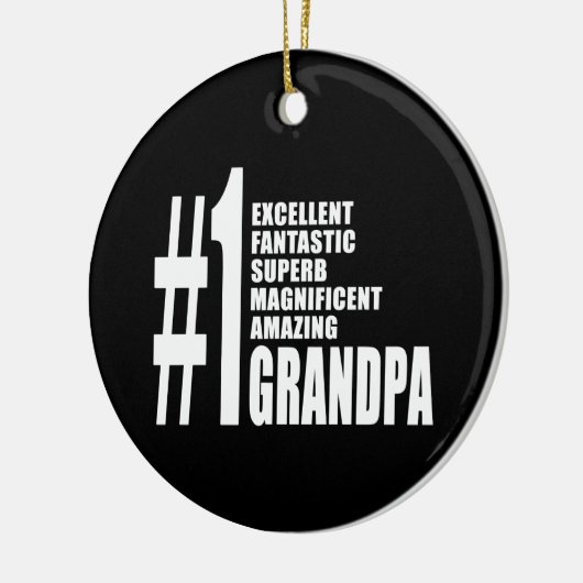 Grootvaders verjaardag : Nummer één opa Keramisch Ornament (Links)